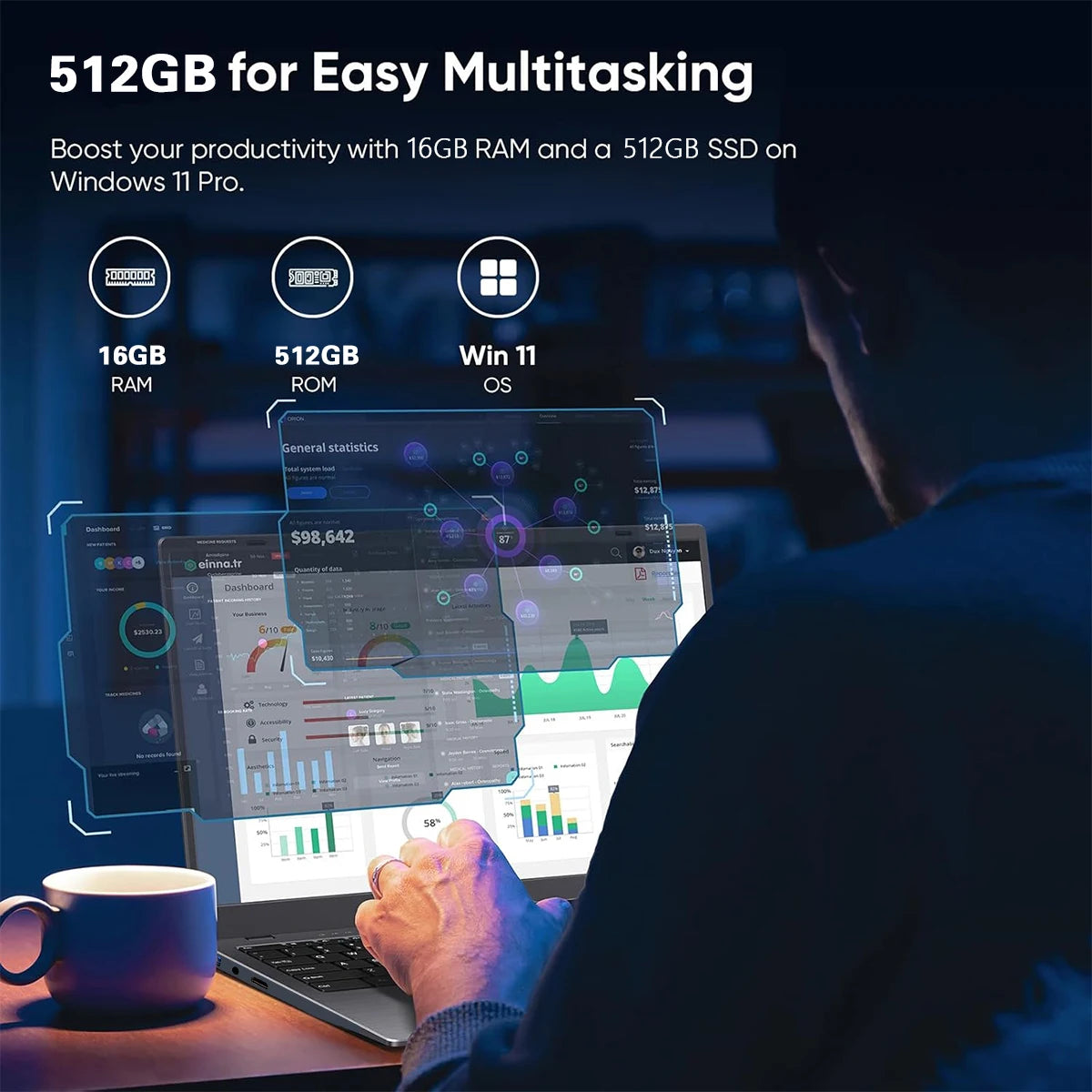 15.6' Intel Core I9 10980HK Laptop Computer Windows 11 Pro 16GB RAM 1TB SSD M.2 Notebook PC Gamer Portable Laptops Gaming Office