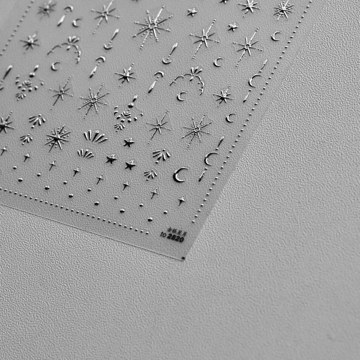 Thin and Tough Nail Stickers 3D Dark Gothic Impression Self Adhesive Nail Art Stickers European Letter Nail Decorations Stickers