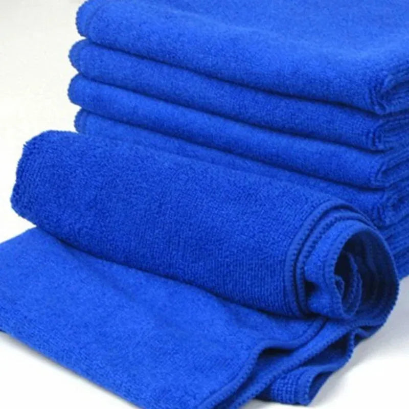 30x30cm Multi-Use Microfiber Cloth - Blue Super Absorbent Towel For Car Care Kitchen Home & Office Cleaning