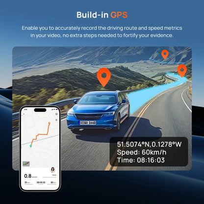 70mai 4K T800E 3-Channel Dash Cam Front Rear Interior 3-in-1 Voice Control 24H Parking Supercapacitor GPS 4K Car DVR 70mai T800E