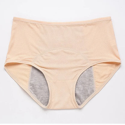 2pcs Women's Physiological Briefs Girl Menstrual Panties Ladies Period Leak Proof Panty Mid Waist Ice Silk Underwear