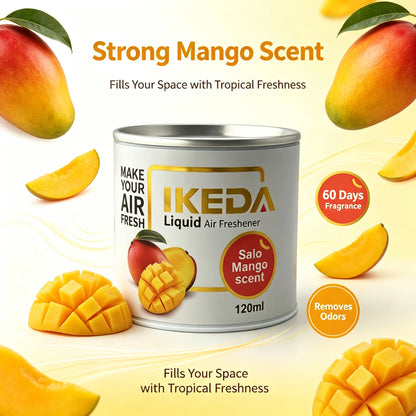 IKEDA Salo Mango Air Freshener Liquid 120ml, IKEDA Odor Eliminator, Long-Lasting Deodorizing Spray for Room & Car