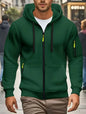 Men Autumn and Winter New Hoodies Long Sleeve Sweatshirt Pocket Zipper Design Hooded Sweatshirt Men Sportswear Casual Jacket