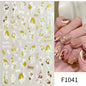 Black and White Love Flowers Line Art 3D Stickers Nail Decals Nail Art Accessories Butterfly Rose Nail Stickers Nail Sliders