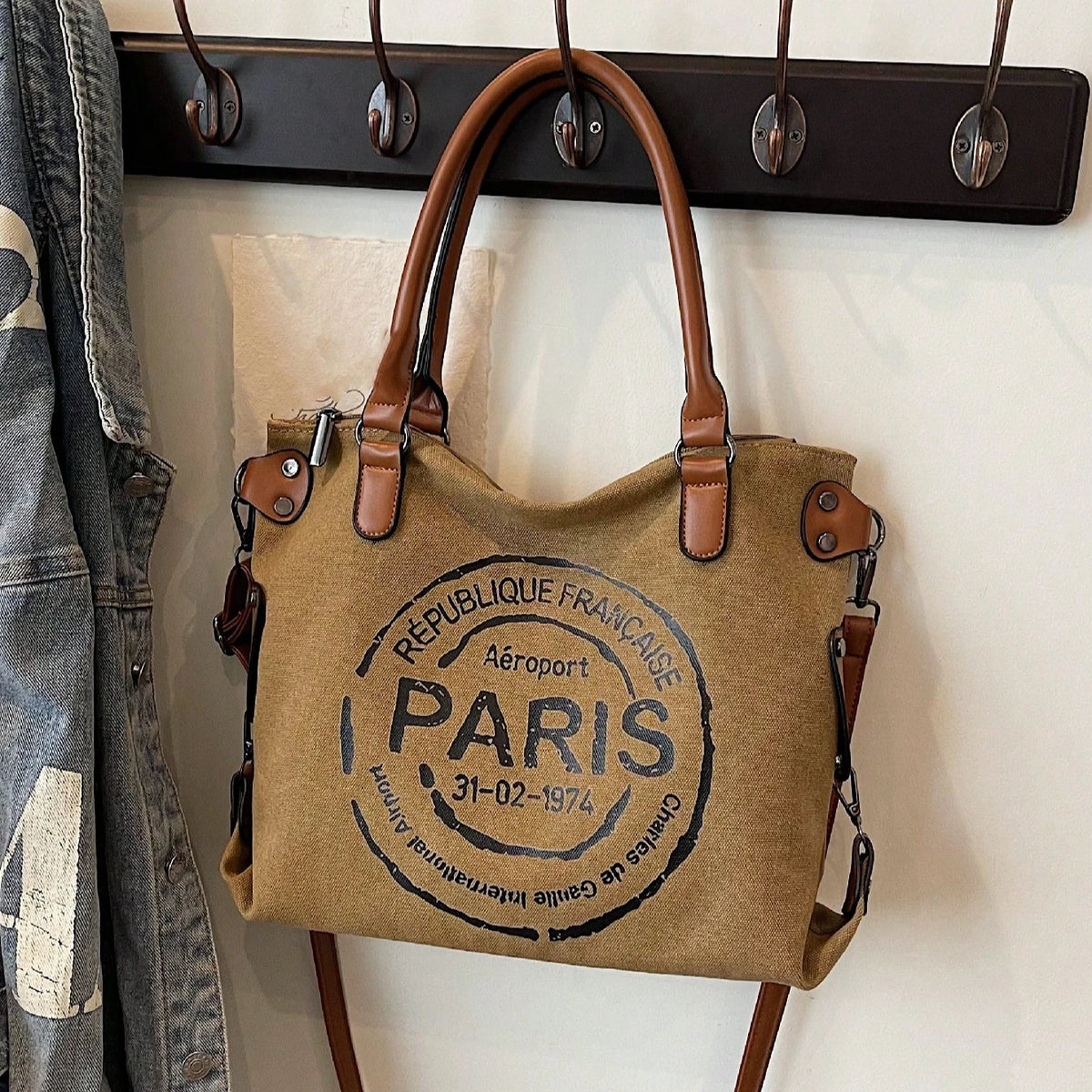 Large Capacity Casual Tote Bag, Stylish Crossbody Bag For Students, Working And Outdoor Commuting, One Shoulder Bag