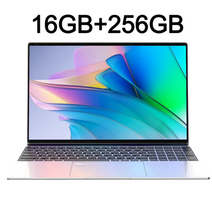 Lightweight 15.6" Laptop Intel 6500Y 32GB RAM 2TB SSD 5000mAh Windows 11 Backlit Keyboard Fingerprint for Business & Gaming