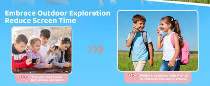 Video Walkie Talkies for Kids 2 Pack Rechargeable Toddler Toys  for Indoor Camping Travel  Birthday Gfits for Kids Ages 3-12