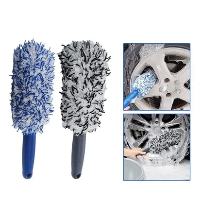 1PCS Car Cleaning Brush Portable Plush Tire and Rim Car Care Accessories Multifunctional Brush Tool Car Cleaning Wheel Brush