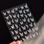 Shiny Jelly Butterfly Charming Golden Gradient Bowknot 5D Self Adhesive Nail Art Sticker Flower Petal Rhinestone Manicure Decals