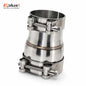 EPLUS Universal Stainless Steel Pipe Straight Adapter Reducer Joint Motorcycle Car Exhaust Pipe No-Weld Installation Connector