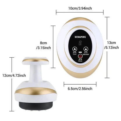Electric Scraping Massage Cupping Body Massager Vacuum Cans Suction Cup Heating Body Back Neck Arm Guasha Massager