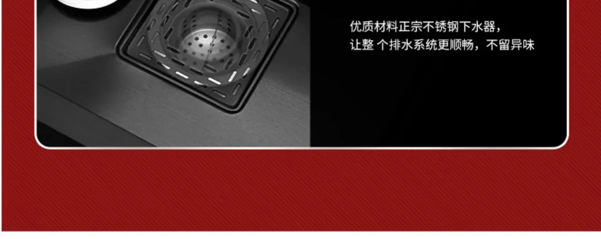 55cmx32cm 304 Nano Stainless Steel Hidden Sink Folding Faucet with Large Single Slot and Cover Plate Bar Counter Cup Washer