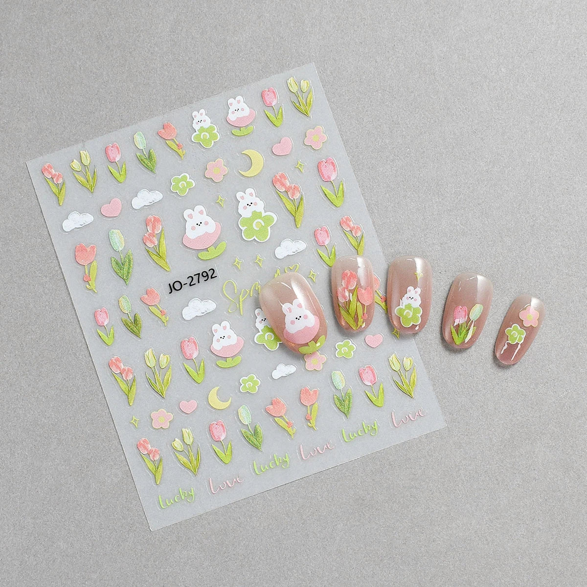 3d Nail Art Decals Spring Booming Violets Lavenders Purple Blue Pink Flowers Butterflys Stickers Decoration For Nail Tips Beauty