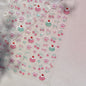 5D Pudding Jelly Dessert Fruit Cherry Pink Claw Print Bowknot Tie knot Love Heart Stars Nail Art Sticker Adhesive Manicure Decal