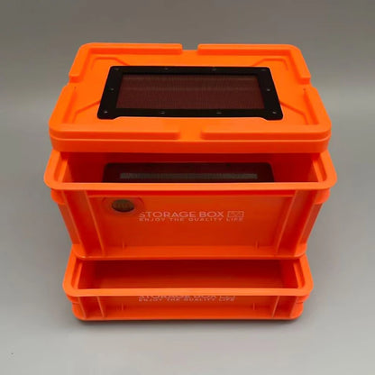Cherry Cockroach Breeding Box Dubia Roach Cricket Breeding Container with Thermometer Small Insects Box Insect Enclosure Habitat