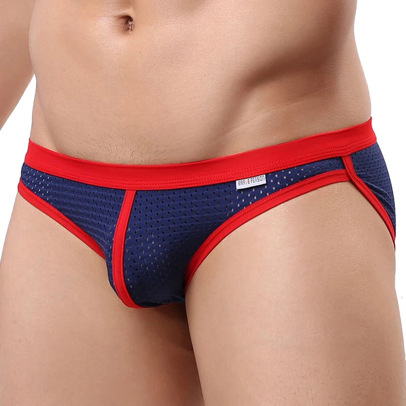 Men's New Nylon Solid Beachwear Briefs Bikini Men Low Rise Sexy Briefs Board Shorts Surfing Wear