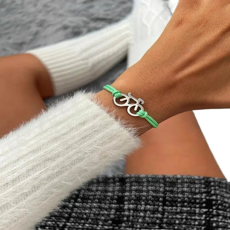 New Fashion Bicycle Bracelet Personalized Sports Cycling Periphery Pendant Bracelet Pink Bicycle Jewelry Accessories Couple Gift