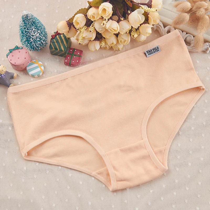 7Pcs/Lot Plus Size Underwear Women's Panties Cotton Girl Brief Sexy Lingeries Shorts Underpant Solid Panty Female Intimate M-4XL