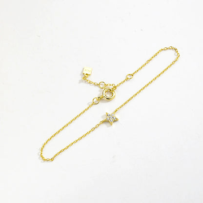 ANDYWEN 2020 New 925 Sterling Silver Gold Starry Sky Spakle Star Linked CZ Zircon Chain Bracelet Women Fine Jewelry Luxury