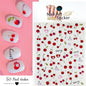 5D Hibiscus Flower Nail Embossed Sticker Acrylic Pink White Gold Petal Leaf Adhesive Decal Butterfly Dragon Floral Elegant Decor
