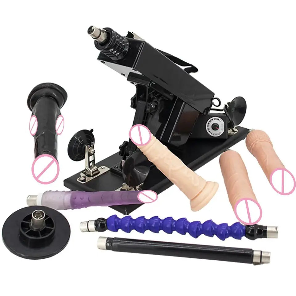 FREDORCH Sex Machines More Attachment Masturbating Pumping Sex Gun Adjustable with Dildo Couples Sex Toy Love Machine for Couple