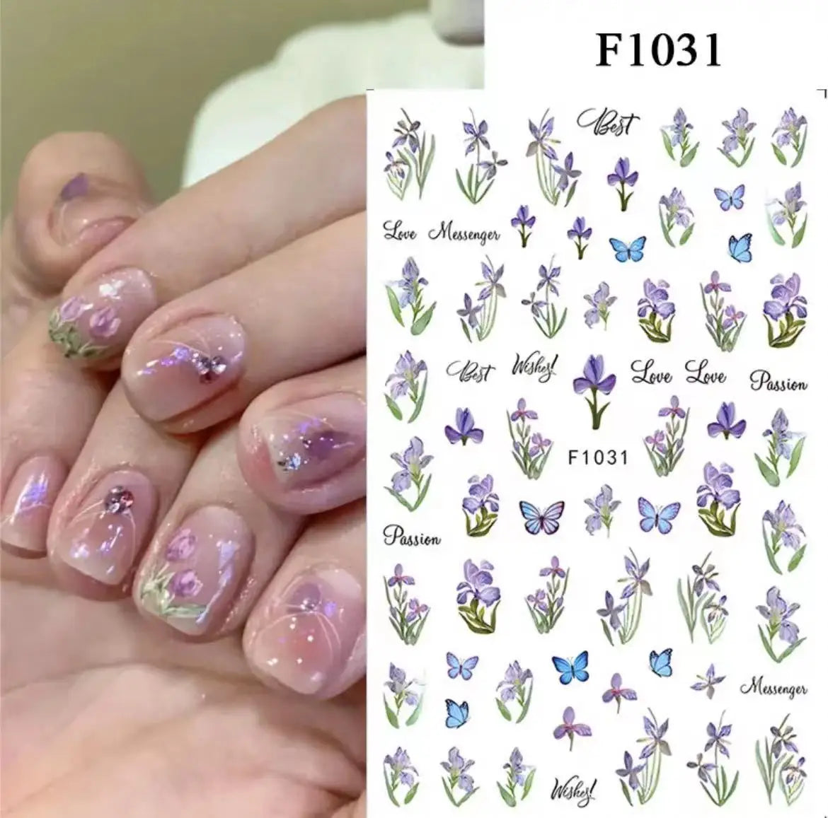 Black and White Love Flowers Line Art 3D Stickers Nail Decals Nail Art Accessories Butterfly Rose Nail Stickers Nail Sliders