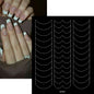 1pcs French Tip Guide Hollow Grid Nails Stencils Decals Self-Adhesive French Lines Nail Stickers Nail French Tips Guide Tools S@