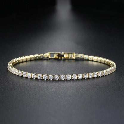Fashion Multicolor Tennis Bracelet for Women 2.5/3/4/5mm Zirconia Charm Designer Tennis Chain Men Bracelet Wedding Jewelry KC128