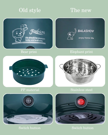 Mini Electric Rice Cooker Non-stick Cooking Machine Single/Double Layer Hot Pot Multifunction Electric Rice Cooker for Home