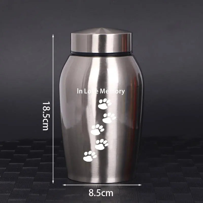 2025 Stainless Steel Dog Ashes Urn Dog Cat Bird Mouse Cremation Ashes Urn Pet Souvenir Jar Sealed Funeral for Dogs Supplies