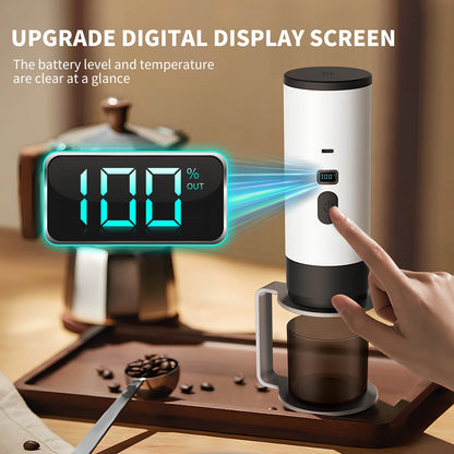 Portable Coffee Machine Wireless 3-in-1 for Ground/Nespresso/DolceGusto Capsule 15Bar 7800mAh Digital Display Travel Camping