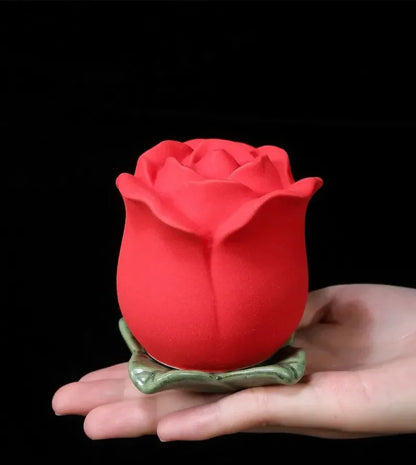 Ceramic Ash Urn Mini Funeral Box Small Pet Cremation Ashes Urns Animal Rose Flower Container Puppy Deceased Pet Cats Memorial