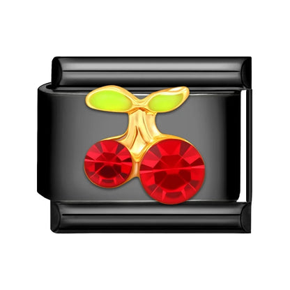 2025 New Original Black Red Stars Love Heart Bows Flower Italian Charm Link Fit 9mm Stainless Steel Jewelry DIY Making Bracelets