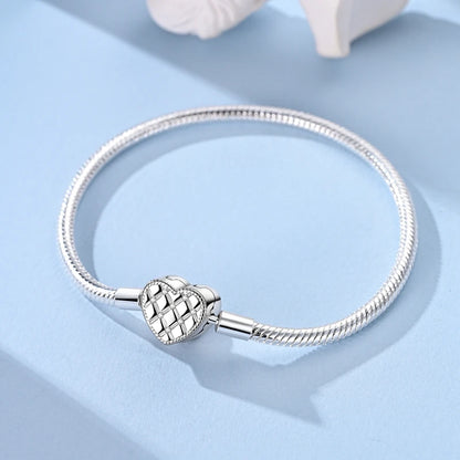 Original 925 Sterling Silver Bracelets 17-20CM Love Heart Flowers Butterfly Charms Beads Bracelet For Women Fashion Jewelry Gift