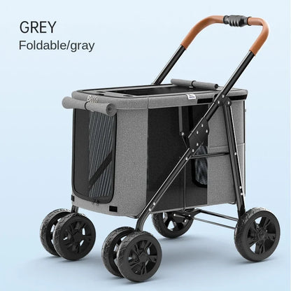 Multiple pet strollers large dog trolley cart folded large space Multifunctional trolley case with wheel bearing 30kg for travel