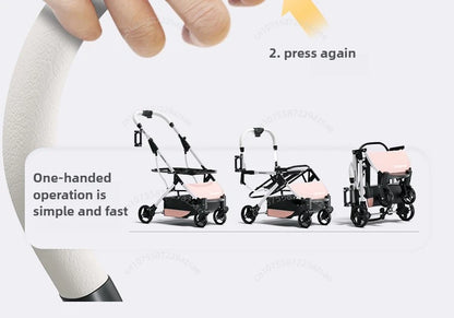 Lightweight Pet Stroller Dog-specific Travel Stroller Foldable High-view Pet Stroller Large Space Removable Carry Basket Cat Car