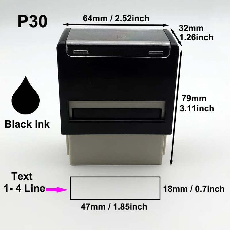 Custom Self-Inking Stamp Customized Self-Inking Business Address Wax Seal Name Handicrafts Personalize Rubber Stamps