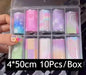 10Rolls Plaid Thousand-Bird Bow  Stars Nail Foils Transfer Paper  Nail Art Stickers  Manicure Set Decal  Nails Decoration