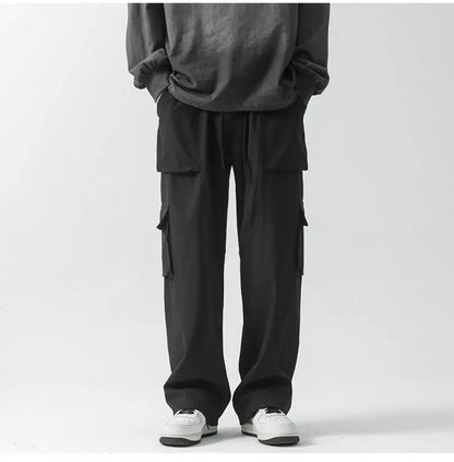Streetwear Black Mens Harem Joggers Pants Men Cargo Pants 2024 Hip Hop Casual Pockets Sweatpants Male Oversized Fashion Trousers