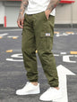 Spring Men's Casual Cargo Pants Men Outdoor Jogging Elastic Waist Drawstring Sweatpants Loose Overalls Trousers Clothing