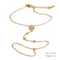 Yhpup Trendy Stainless Steel Zircon Beads Back of Hand Chain Finger Bracelet Fashion Chic Sexy Jewelry Waterproof Wholesale Gift