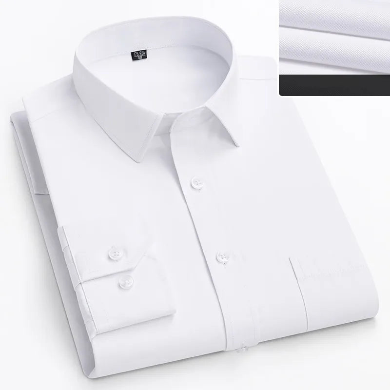  Super Big Size 11XL 10XL 9XL 8XL Dress Shirts For Men Long Sleeve Autumn Spring Regular Fit Social Business White Office Shirt