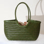 Handbags Women's Genuine Leather Shoulder Bag Weaving Casual Shopping Bag Vintage Big Tote Purse Cowhide Cross Hand Bags Lady