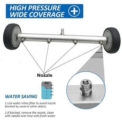 Undercarriage Cleaner Water Broom Car Chassis Wash For Karcher/Parkside/Black Decker Wash The Bottom Of The Car Washer Nozzles