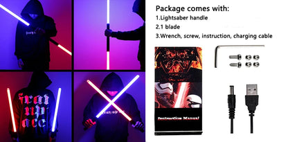 RGB Metal Lightsaber Sword Toys Light Saber Espada Brinquedos Sabre De Luz Juguetes Kpop Lightstick Zabawki Oyuncak