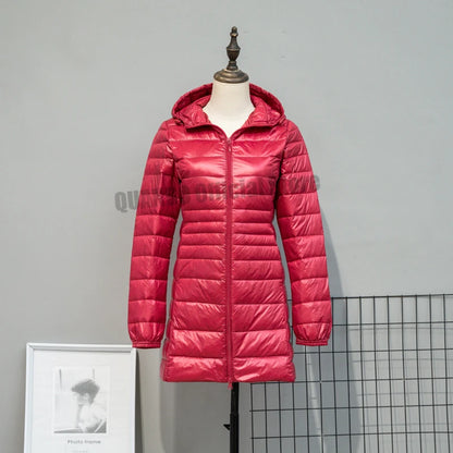 Women Spring/Autumn Ultra Lightweight Quilted Jacket 2023 New Woman Water and Wind-Resistant Big Size women Hoodies coat