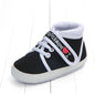 Infant Babies Boys Girls Shoes Soft Sole Canvas Solid Footwear For Newborns Toddler Crib Moccasins Letter Print Anti-Slip Shoes