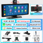 7"/10.26" 4K Dash Cam Wireless Carplay Android Auto 350° Rotating Lens Car DVR GPS Navigation Dashboard Video Recorder Bluetooth