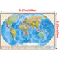 Russian Map-World Map-Political Distribution-with Flag,Art Prints Posters Travel Supplies,for Classroom,Home Decor