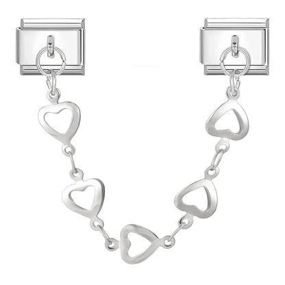 Laser Engraving Piano Heart Star Wings NO.7 Lips Italian Charm Links Fit 9mm Bracelet Stainless Steel Men Women DIY Making Gifts
